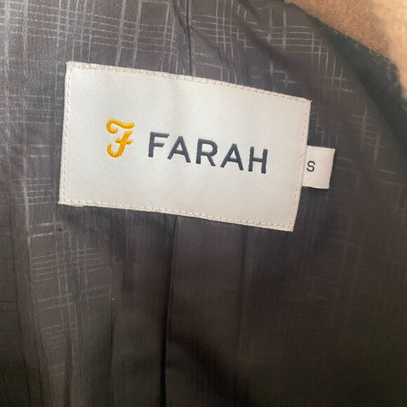 Farah Askern Wool Blend Overcoat Camel Small - Picture 4 of 4